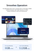 Carregar imagem no visualizador da galeria, Notebook Windows 11 -Laptop Intel N4000, 14.1 Polegada, 8GB de RAM
