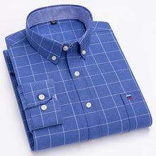 Carregar imagem no visualizador da galeria, Camisa Masculina 100% Algodão, Manga Comprida, Cores Lisa e Xadrez,, Estampa Regular (ef)

