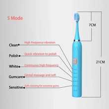 Carregar imagem no visualizador da galeria, Escovas de Dentes Elétrica Sônica, Limpeza Profunda, com Carregador USB
