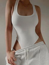 Carregar imagem no visualizador da galeria, Bodysuit de Malha sem Mangas, Verão Quente, Bodycon Fora do Ombro
