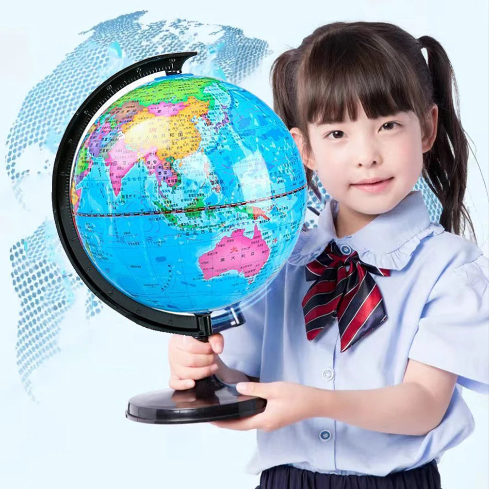 Globo de Mesa Giratório, Mapa-Múndi de Ensino de Geográfico, Brinquedo Educacional