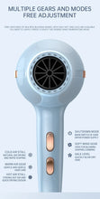 Carregar imagem no visualizador da galeria, Secador de Cabelo de Secagem Rápida, Plugue Doméstico, Luz Azul, Ar Frio e Quente
