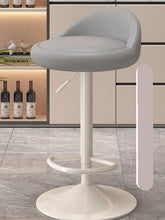 Carregar imagem no visualizador da galeria, Banqueta de Cozinha Minimalista Moderno, Banco de Pés Elevado, Encosto Ajustável
