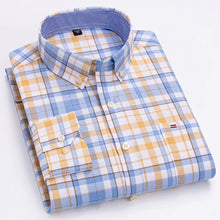 Carregar imagem no visualizador da galeria, Camisa Masculina 100% Algodão, Manga Comprida, Cores Lisa e Xadrez,, Estampa Regular (ef)
