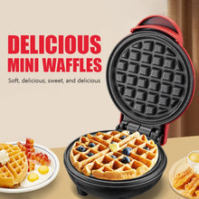 Carregar imagem no visualizador da galeria, Mini Máquina de Waffle Elétrica, Aquecimento Frente e Verso, Preparo do Café da Manhã
