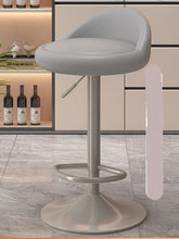 Carregar imagem no visualizador da galeria, Banqueta de Cozinha Minimalista Moderno, Banco de Pés Elevado, Encosto Ajustável
