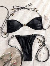 Carregar imagem no visualizador da galeria, Biquinis duas Peças Impressão beachwear, Feminino Push Up Maiô, Conjunto de Banho
