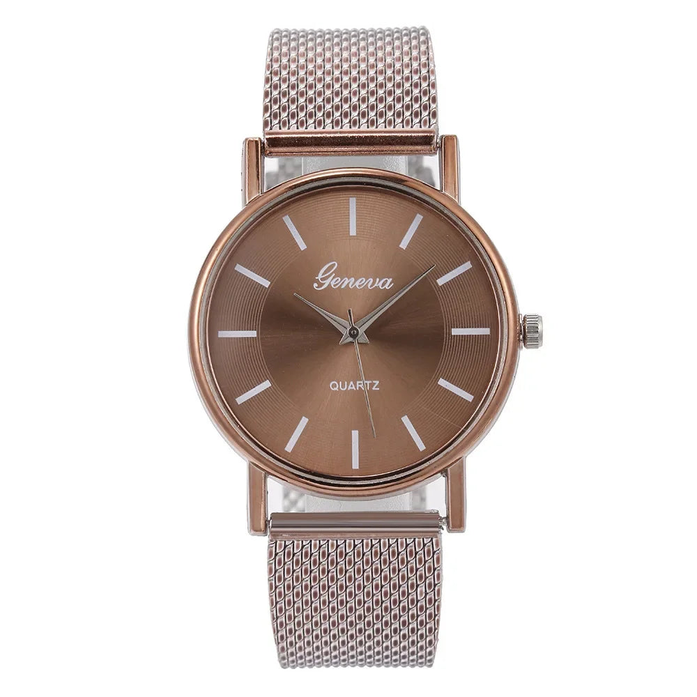 Relógio Elegante de Quartzo para Meninos e Meninas, Relógio de Pulso, Diversas Cores