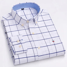 Carregar imagem no visualizador da galeria, Camisa Masculina 100% Algodão, Manga Comprida, Cores Lisa e Xadrez,, Estampa Regular (ef)
