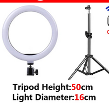 Carregar imagem no visualizador da galeria, Anel de Iluminação com Tripé Para Selfie, Estúdios e Vídeos ao Vivo
