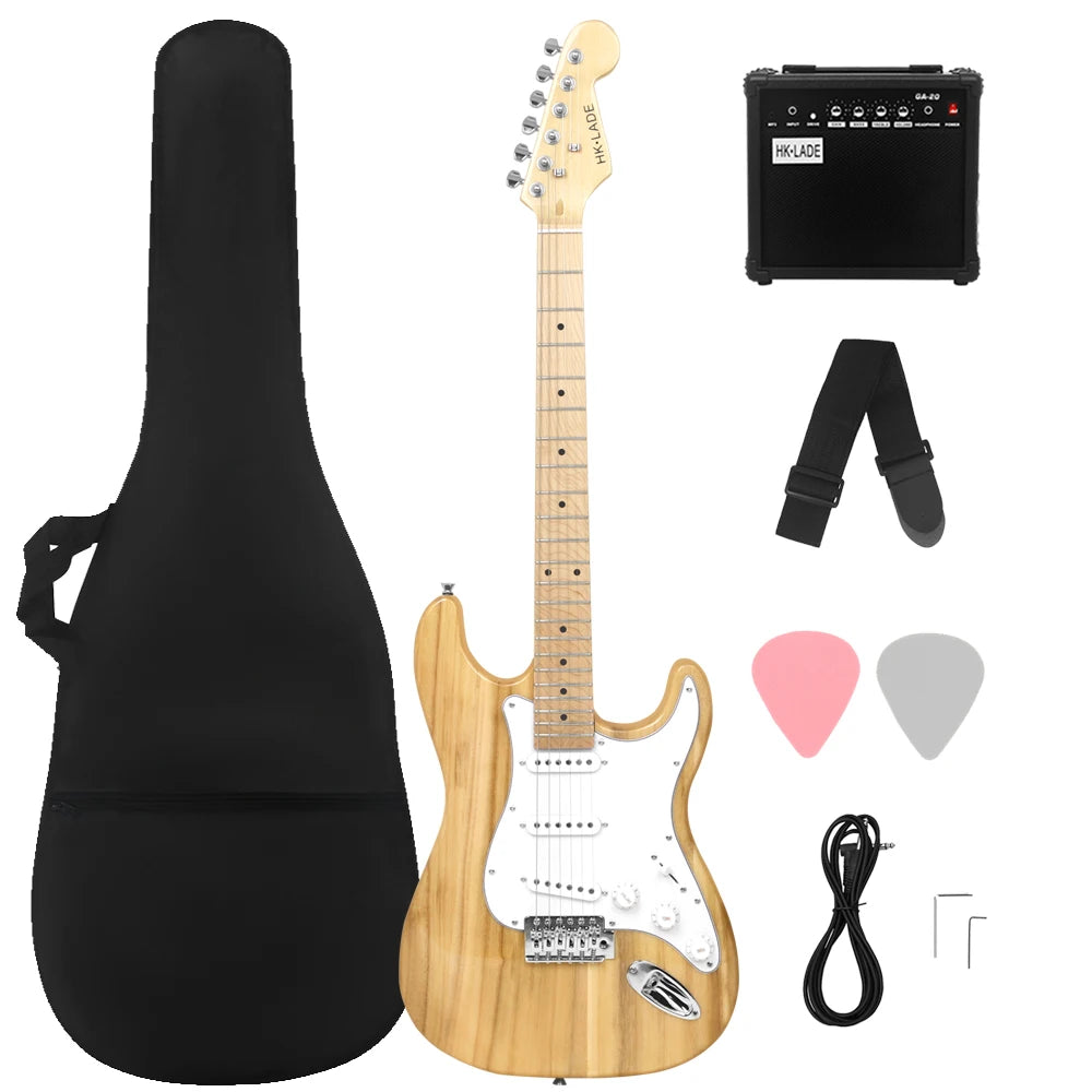 Guitarra Elétrica com Amplificador e Acessórios: 6 cordas, bolsa e alça