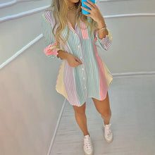 Carregar imagem no visualizador da galeria, Vestido feminino primavera verão estampado manga comprida casual
