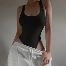 Carregar imagem no visualizador da galeria, Bodysuit de Malha sem Mangas, Verão Quente, Bodycon Fora do Ombro
