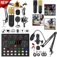 Carregar imagem no visualizador da galeria, kit de Microfone para Gravação em Estúdios, nas Cores Gold e Black
