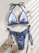 Carregar imagem no visualizador da galeria, Biquinis duas Peças Impressão beachwear, Feminino Push Up Maiô, Conjunto de Banho
