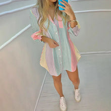 Carregar imagem no visualizador da galeria, Vestido feminino primavera verão estampado manga comprida casual

