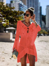 Carregar imagem no visualizador da galeria, Vestido de Praia, Casa e Piscina, Robe Feminino, Cover Up, Peça em Tricô, Algodão
