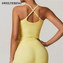 Carregar imagem no visualizador da galeria, Sweltering-Roupa Interior Esportiva para Mulheres,  Treinamento de Ginástica, Bralette, Colete Esportivo
