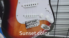 Carregar e reproduzir vídeo no visualizador da galeria, Guitarra Elétrica com Amplificador e Acessórios: 6 cordas, bolsa e alça
